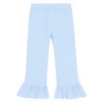 Girl's Micro-Striped Ruffle Pants